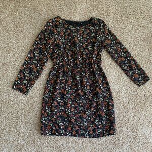 Jcrew floral long sleeve dress, size 6